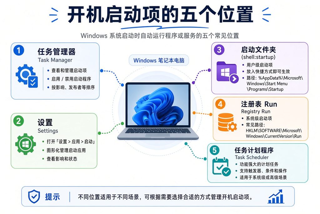 五个位置总览图